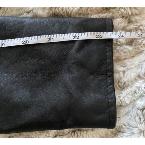 VTG Gianfranco Ferre Black Leather Jacket Italian Metal Buttons Collector Sz 10 - Picture 9 of 16